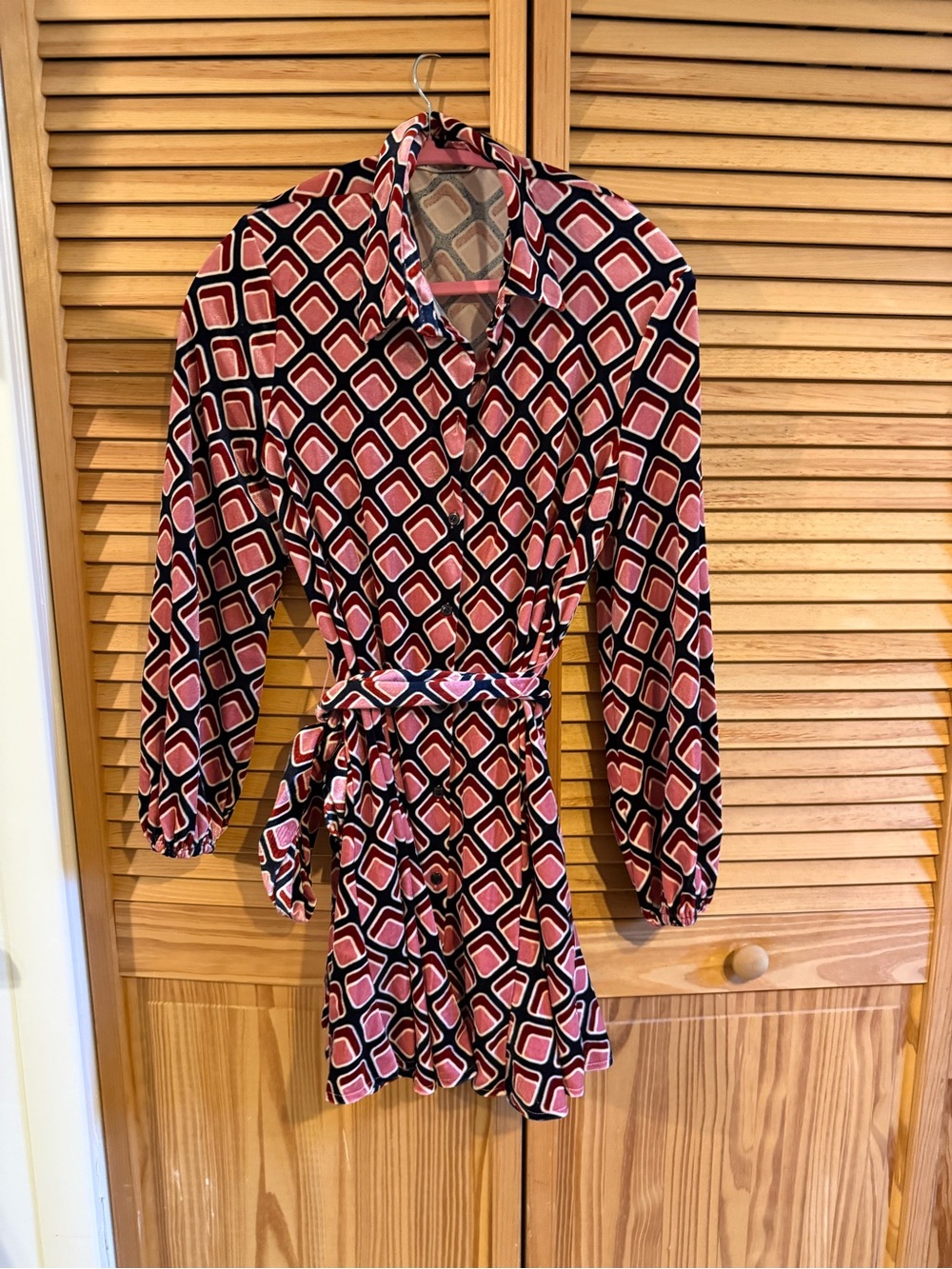 Zara Velvet Belted Dress